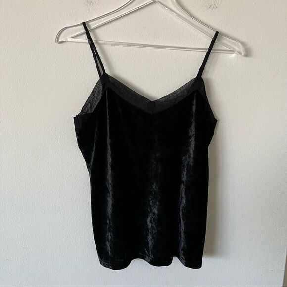 Shimera‎ Black Velvet Spaghetti Strap Camisole Tank Top size XS - Picture 1 of 10